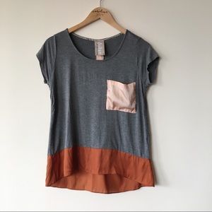 Anthropologie Mixed Media Pocket Tee Dolan XS